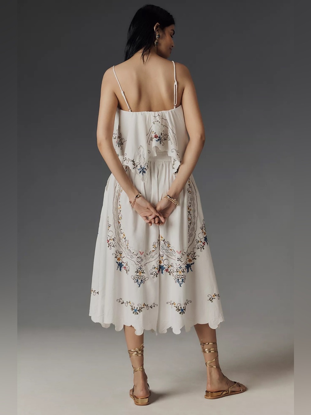 New By Anthropologie Embroidered Culottes Size S - Picture 3 of 9